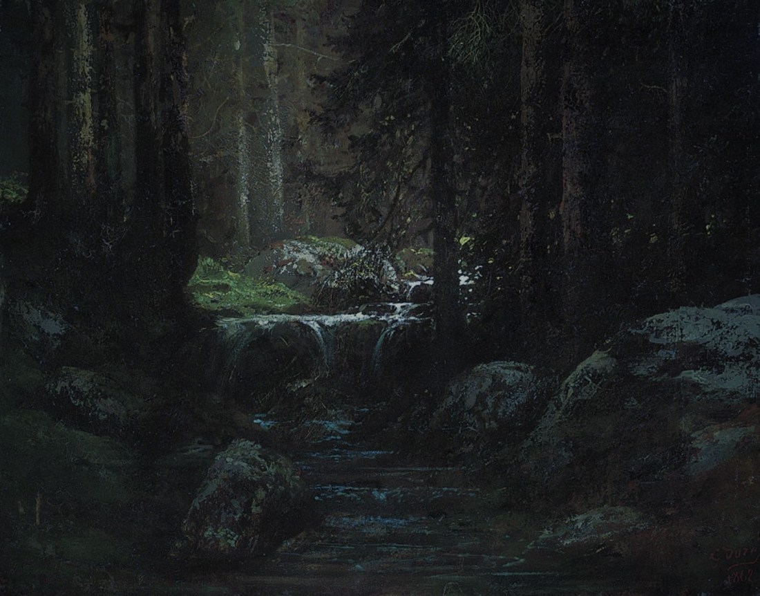 Gustave Doré, A stream in the forest of Fontainbleau